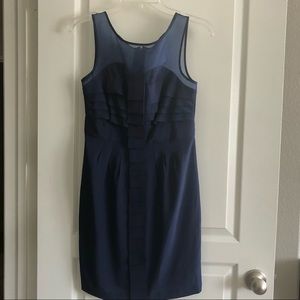 Anthropologie Maeve navy cocktail sheath dress